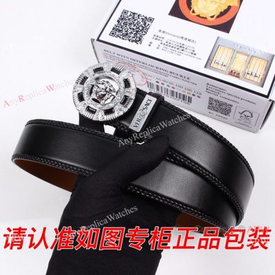 New Replica Versace Genuine Leather Belt with Diamond Buckle